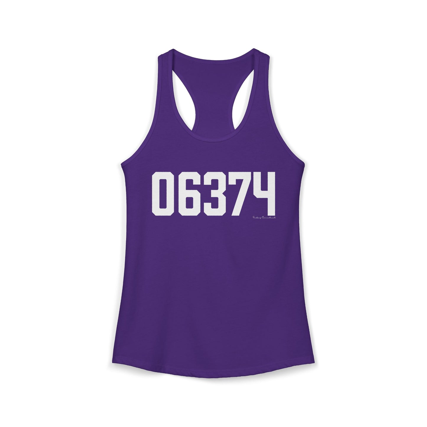 06374 Plainfield CT Zip Code Women's Ideal Racerback Tank Top