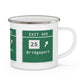 Vintage Merritt Parkway Exit 49S Sign Enamel Camping Mug
