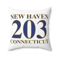 New Haven 203 Connecticut Polyester Square Pillow
