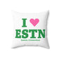 I Heart ESTN Spun Polyester Square Pillow