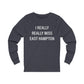 I Really Really Miss East Hampton (white) Unisex Jersey Long Sleeve Tee