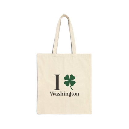 I Clover Washington Cotton Canvas Tote Bag