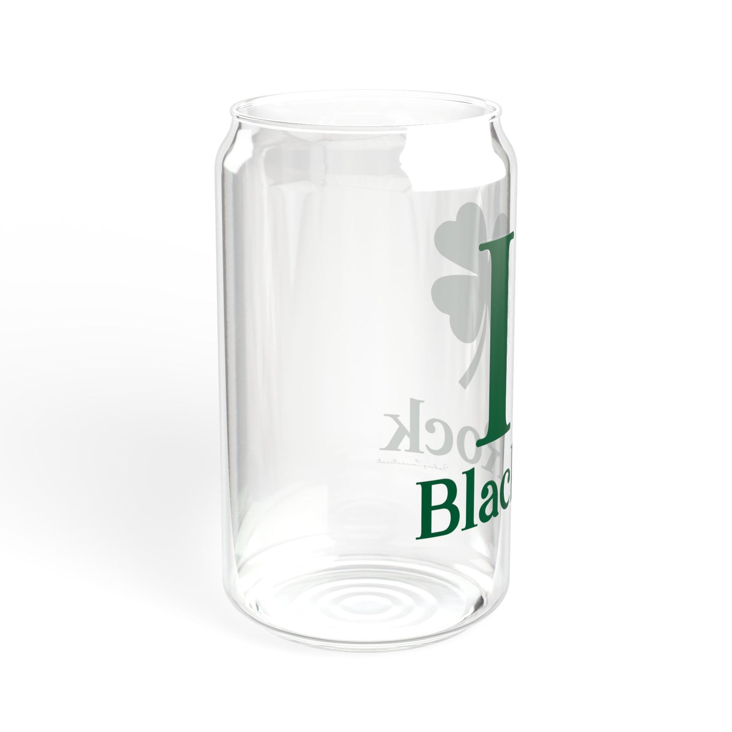 I Clover Black Rock Sipper Glass, 16oz