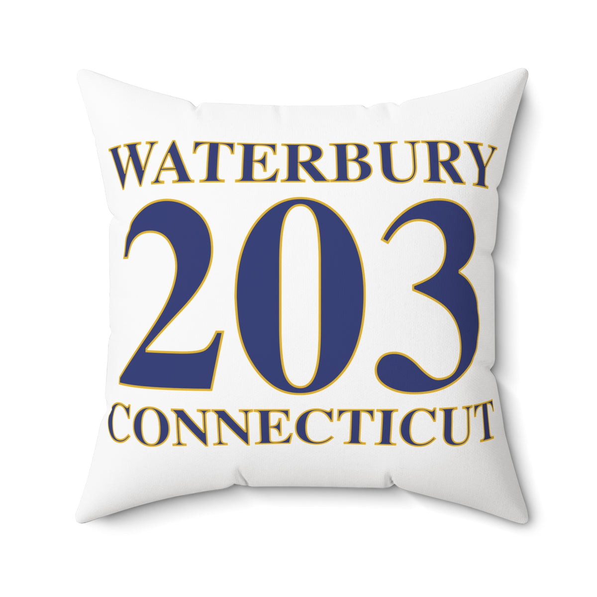 Waterbury 203 Connecticut Polyester Square Pillow