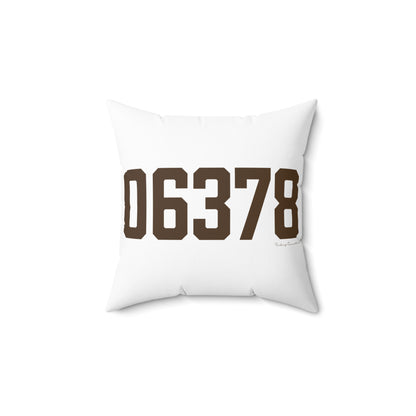 06378 Sprague Connecticut Zip Code Spun Polyester Square Pillow