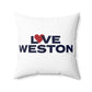 Love Weston Spun Polyester Square Pillow