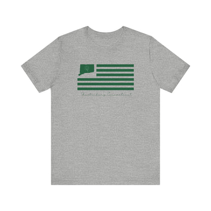 Glastonbury Connecticut St Patrick’s Day Flag Unisex Jersey Short Sleeve T-Shirt