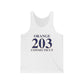 Orange 203 Connecticut Unisex Jersey Tank Top