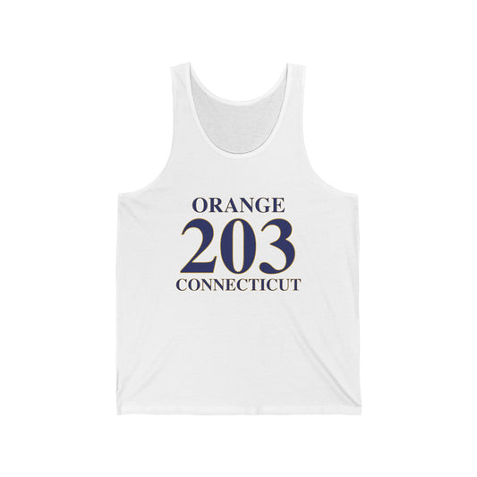 Orange 203 Connecticut Unisex Jersey Tank Top