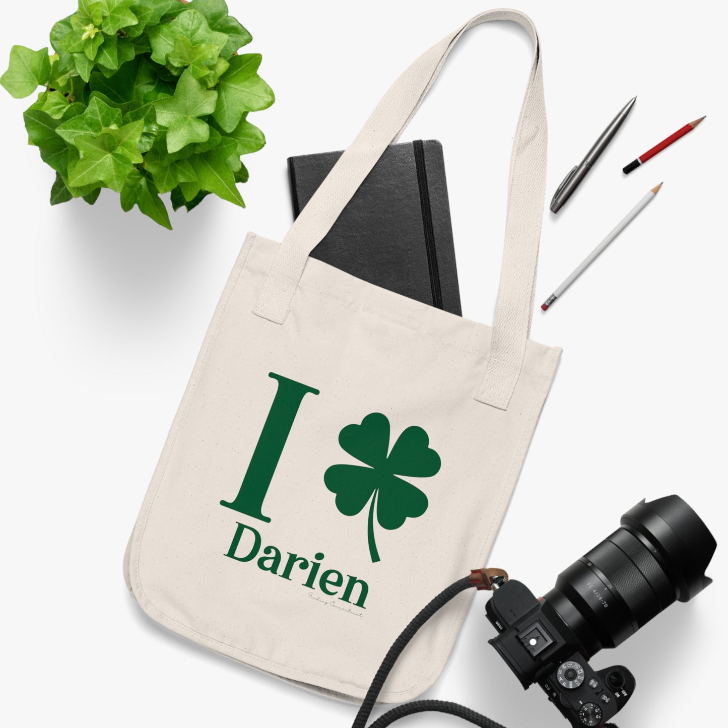 I Clover Darien Organic Canvas Tote Bag