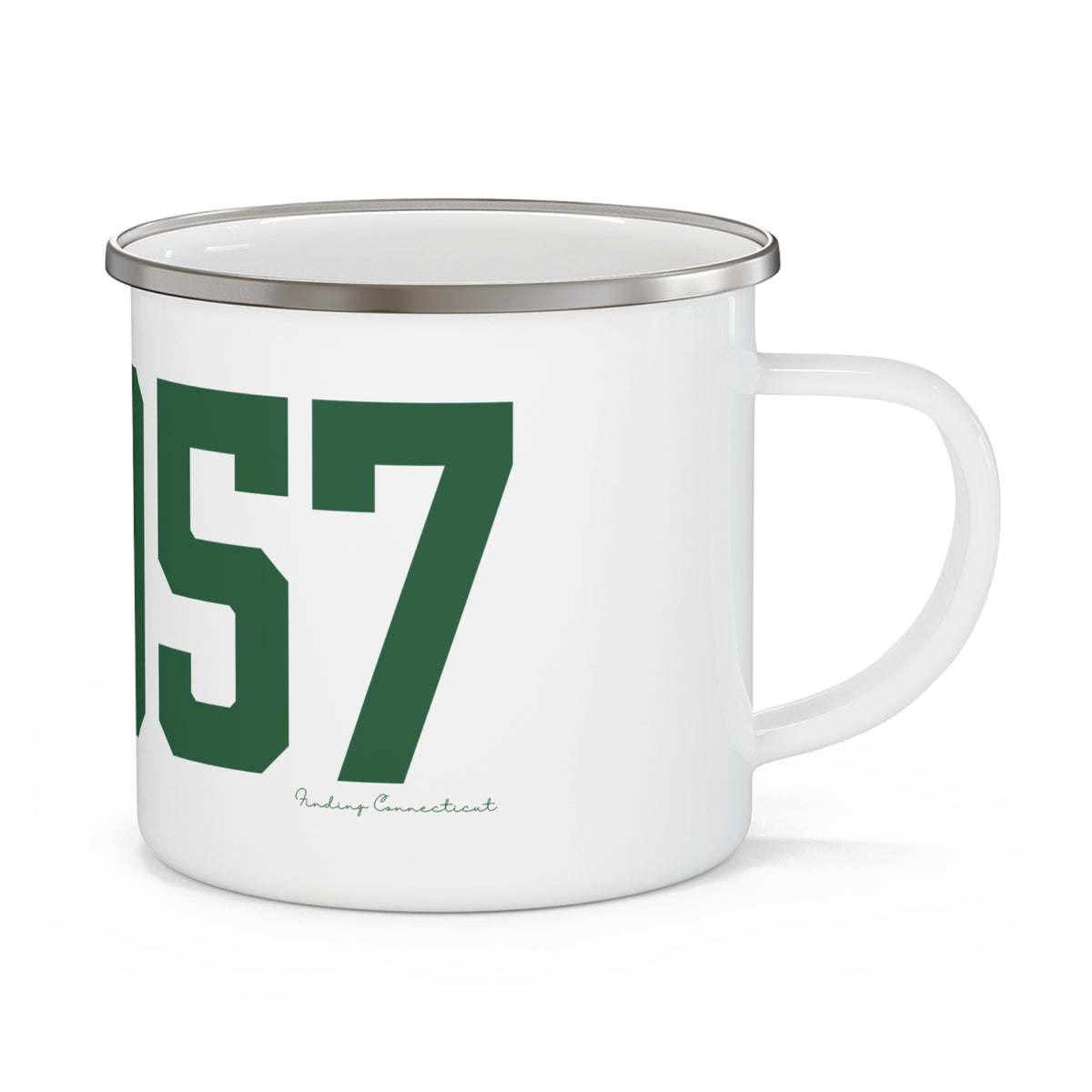 06057 New Hartford Connecticut Zip Code Enamel Camping Mug