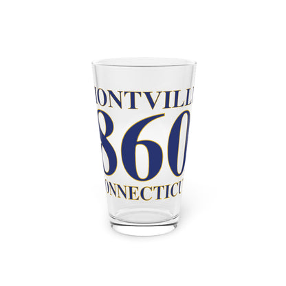 Montville 860 Connecticut  Pint Glass, 16oz
