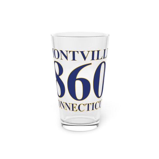 Montville 860 Connecticut  Pint Glass, 16oz