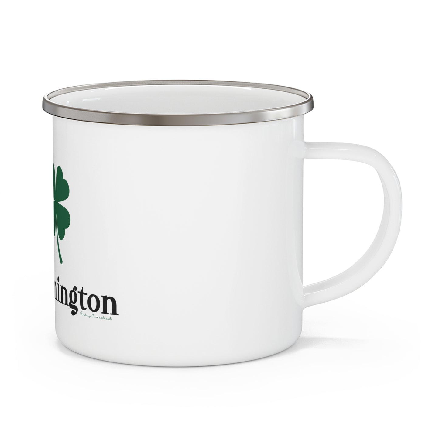 I Clover North Stonington Enamel Camping Mug