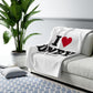 I Heart DNBY Sherpa Fleece Blanket