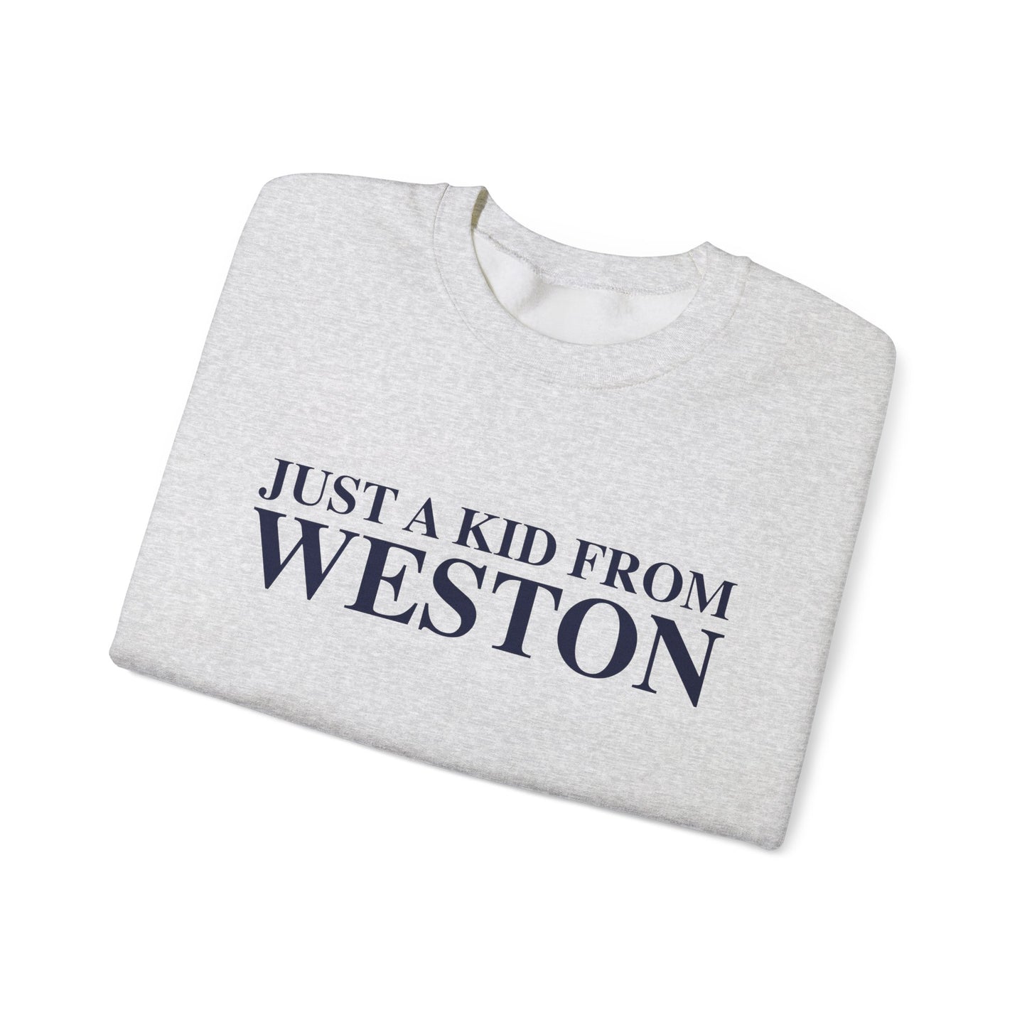 Just a kid from Weston Unisex Heavy Blend™ Crewneck Sweatshirt