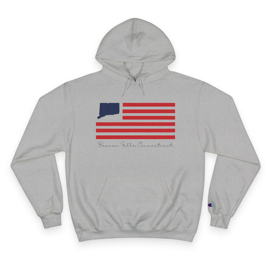 Beacon Falls Connecticut Flag Champion Hoodie
