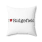 I Heart Ridgefield. Spun Polyester Square Pillow