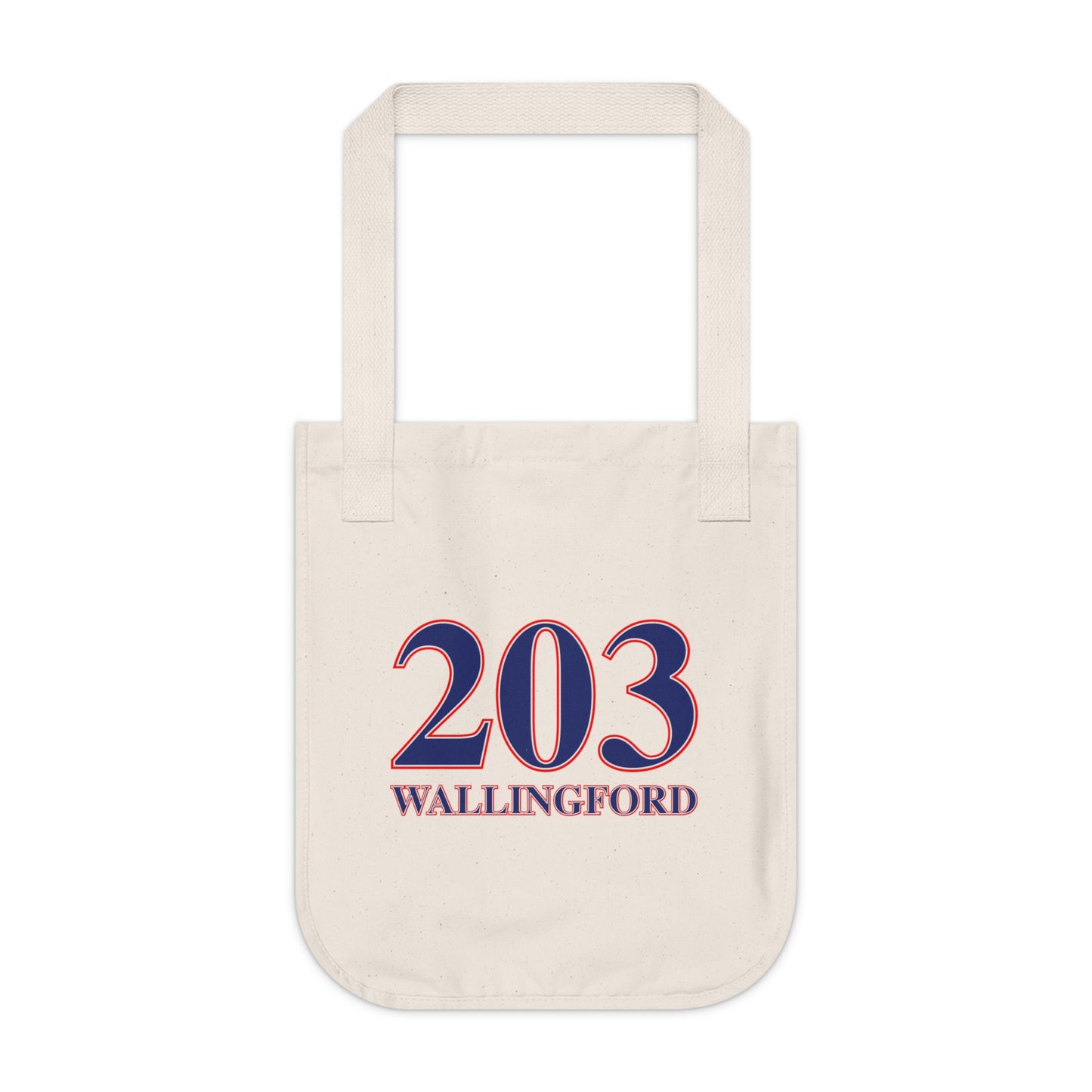 203 Wallingford Red White & Blue  Organic Canvas Tote Bag