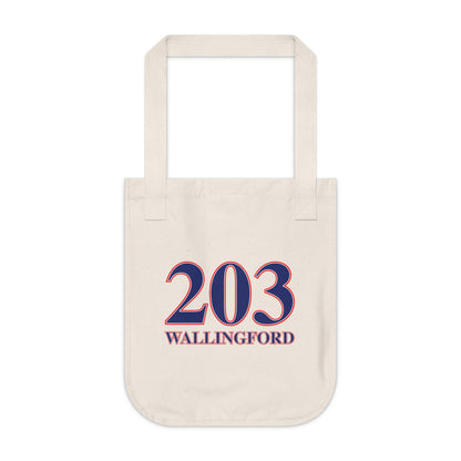 203 Wallingford Red White & Blue  Organic Canvas Tote Bag