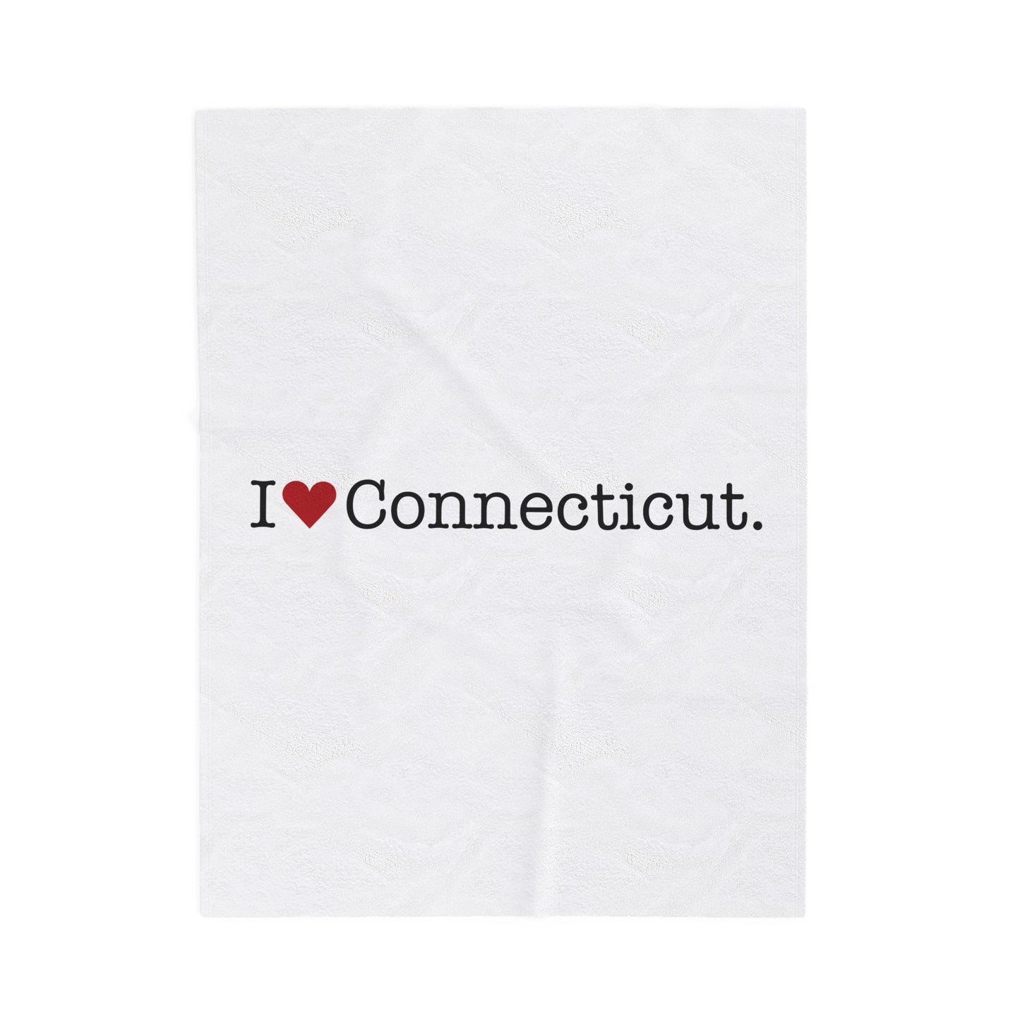 I Heart Connecticut. Velveteen Plush Blanket