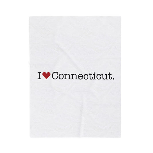 I Heart Connecticut. Velveteen Plush Blanket