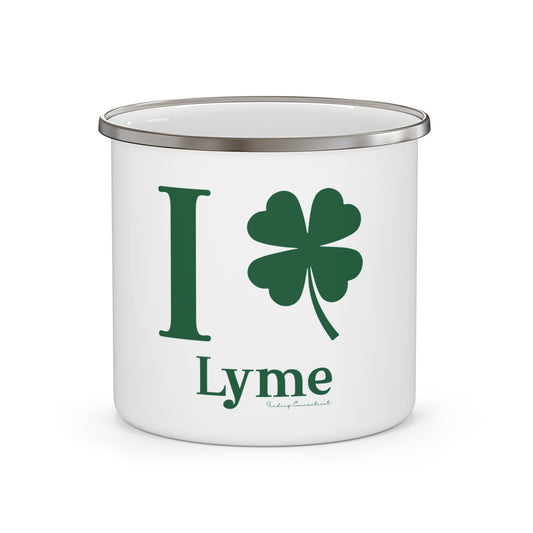 I Clover Lyme Enamel Camping Mug