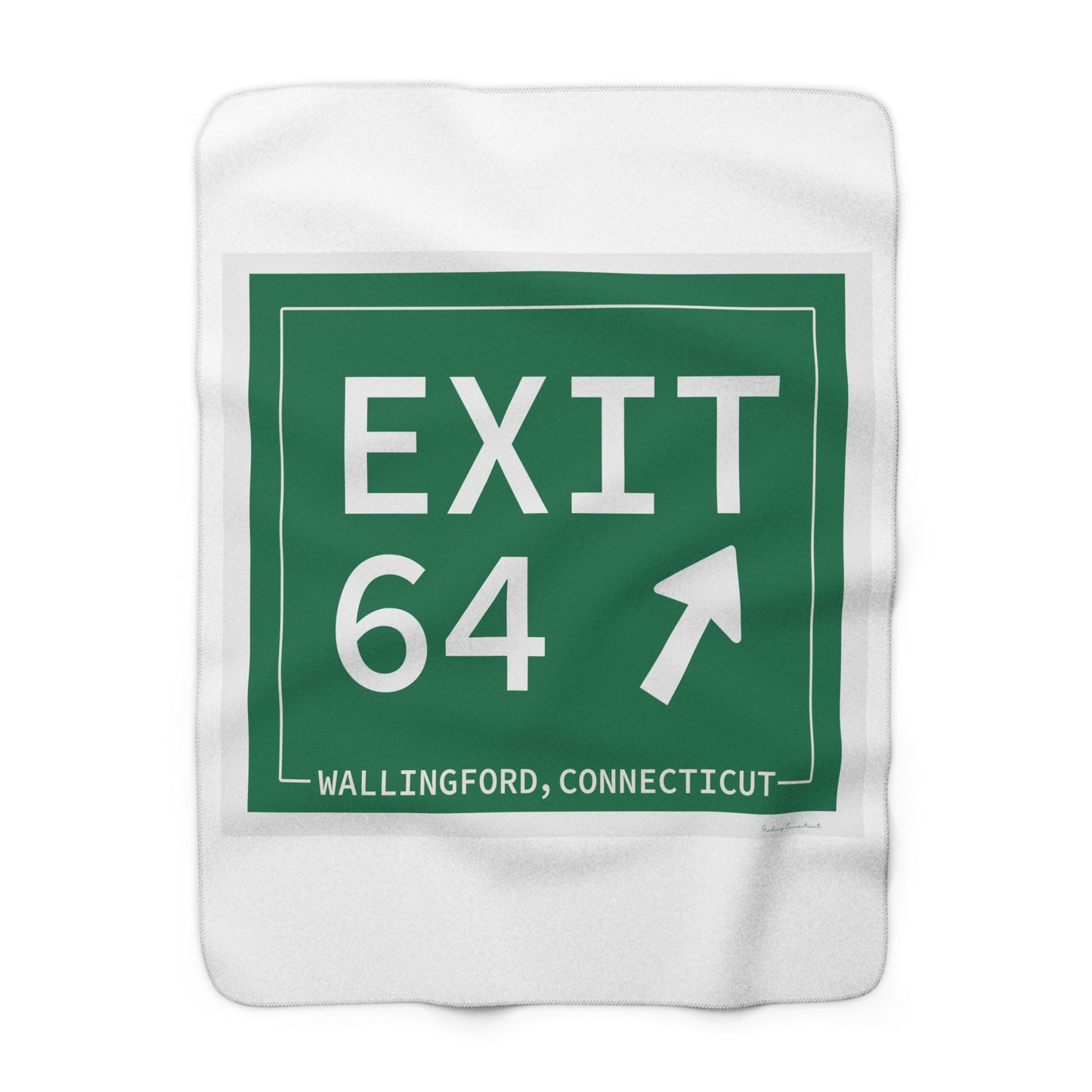 Vintage Exit 64 WCP Sign Sherpa Fleece Blanket