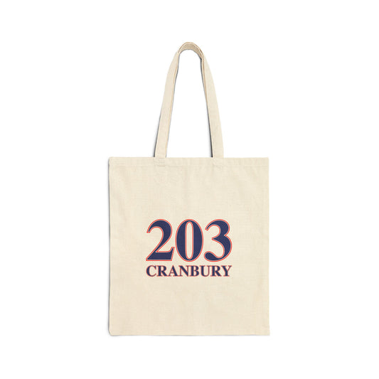 203 Cranbury Red, White & Blue Cotton Canvas Tote Bag