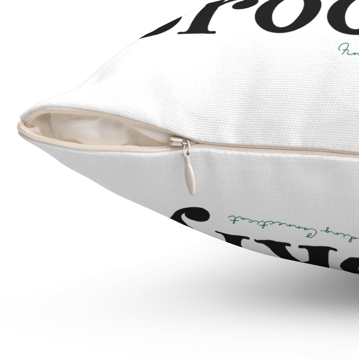 I Clover Brooklyn Spun Polyester Square Pillow