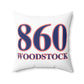 860 Woodstock Red, White & Blue Spun Polyester Square Pillow