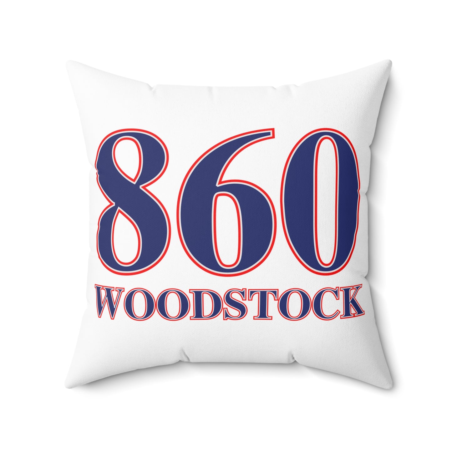 860 Woodstock Red, White & Blue Spun Polyester Square Pillow