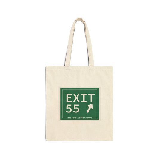 Vintage Exit 55 WCP Sign Cotton Canvas Tote Bag