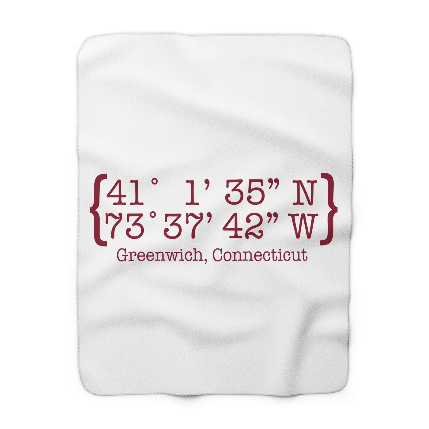 Greenwich Coordinates Sherpa Fleece Blanket