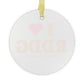 I Heart RDDG Glass Ornaments