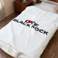 Love Black Rock Velveteen Plush Blanket