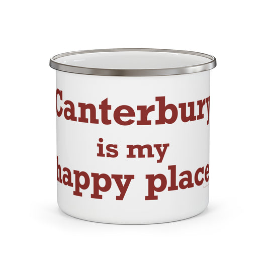 Canterbury is My Happy Place Enamel Camping Mug