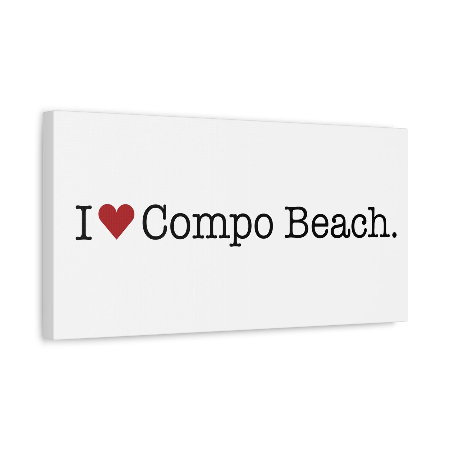 I Heart Compo Beach. Matte Canvas, Stretched, 1.25"