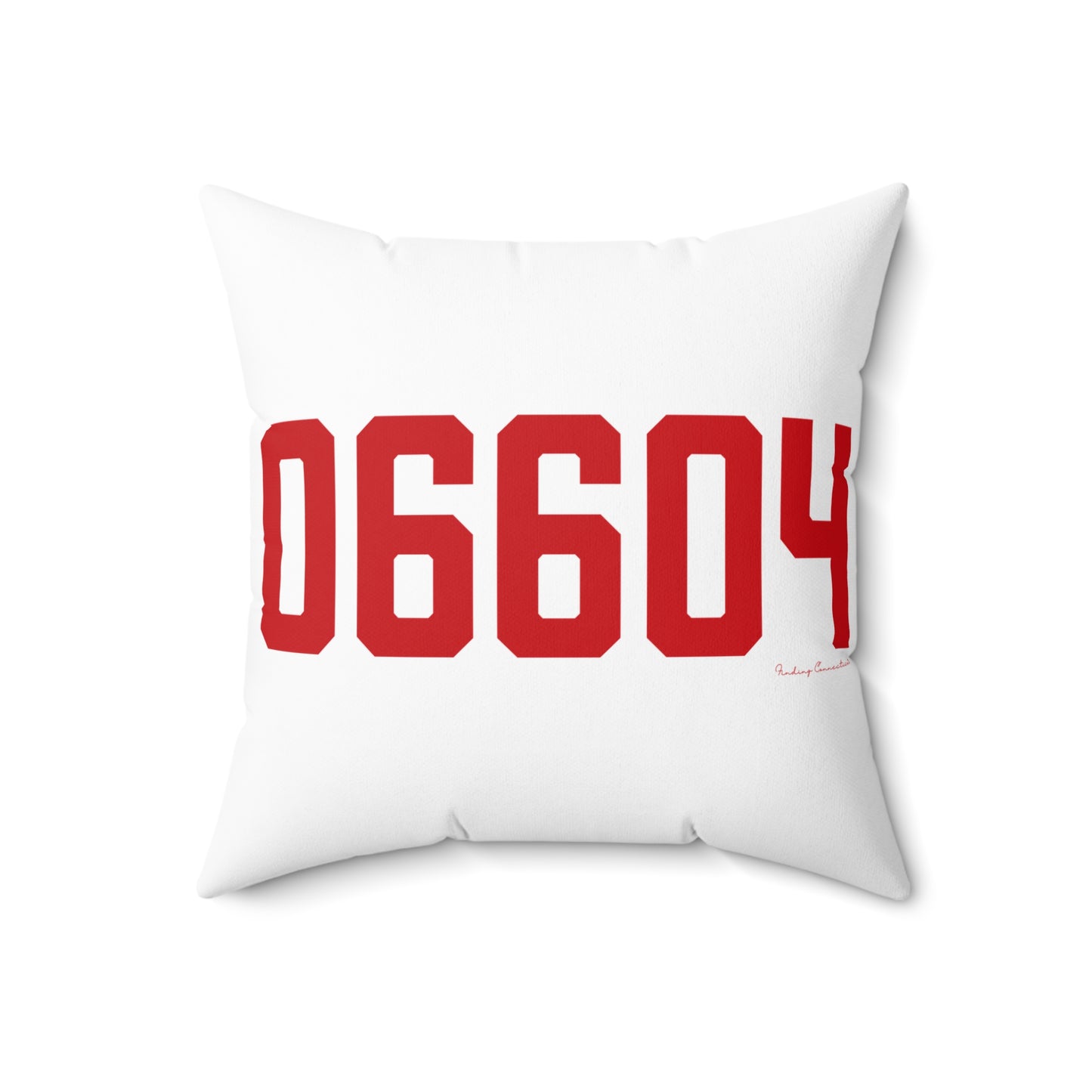 06604 Bridgeport Connecticut Zip Code Spun Polyester Square Pillow