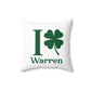 I Clover Warren Spun Polyester Square Pillow