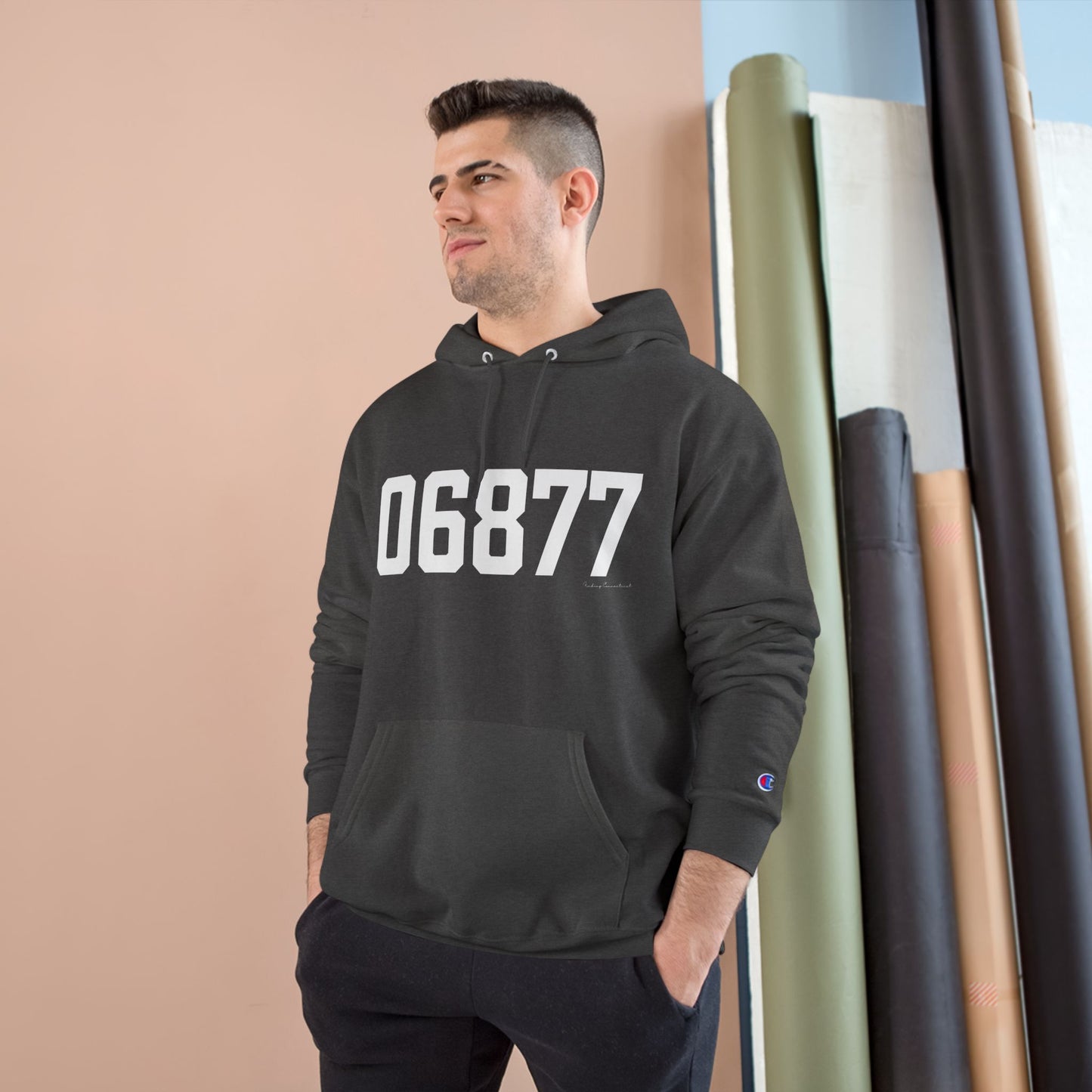 06877 Ridgefield CT Zip Code Champion Hoodie Sweatshirt