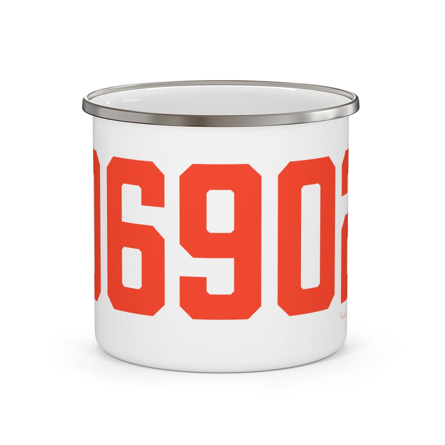 06902 Stamford Connecticut Zip Code Enamel Camping Mug