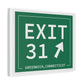 Vintage Exit 31 Merritt Parkway Sign Matte Canvas, Stretched, 1.25"