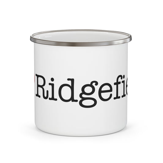 I Heart Ridgefield. Enamel Camping Mug