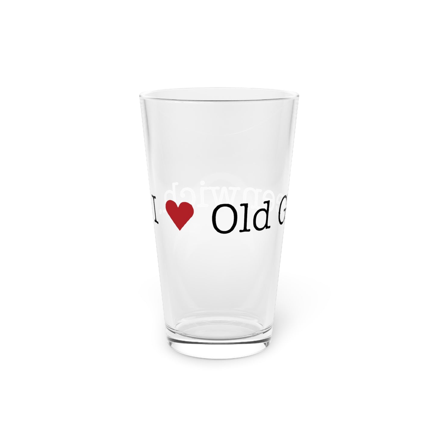 I Heart Old Greenwich. Pint Glass, 16oz