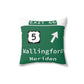 Vintage WCP Exit 66 Sign Spun Polyester Square Pillow