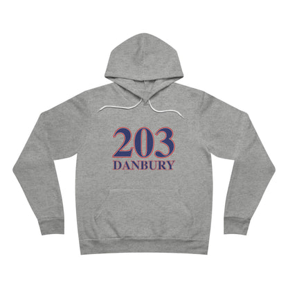 203 Danbury Red, White & Blue Unisex Sponge Fleece Pullover Hoodie