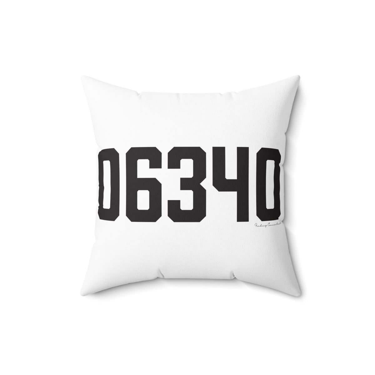 06340 Groton Connecticut Zip Code Spun Polyester Square Pillow