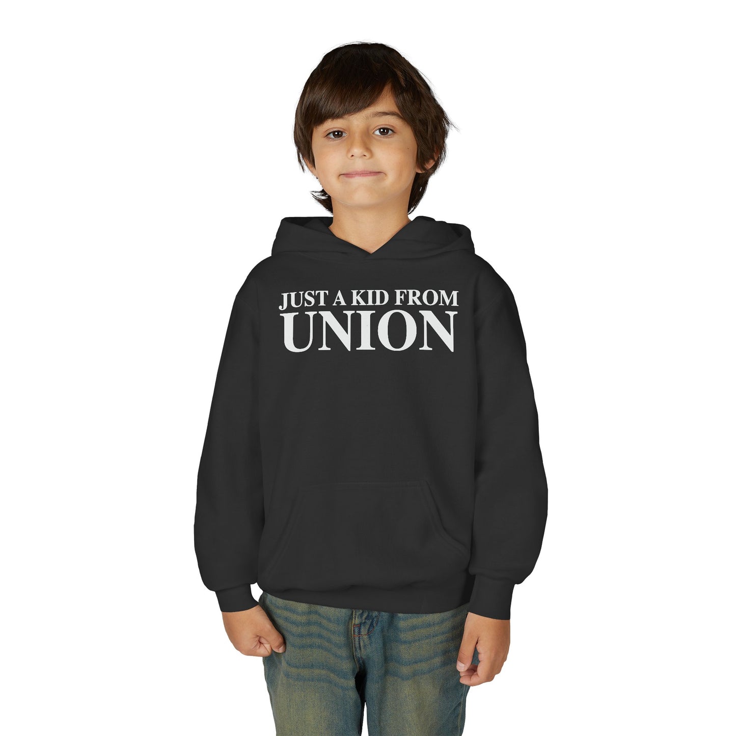 Just a kid from Union Youth Heavy Blend Hooded Sweatshirt