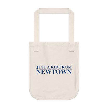 Just a kid from Newtown Organic Canvas Tote Bag